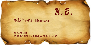 Márfi Bence névjegykártya